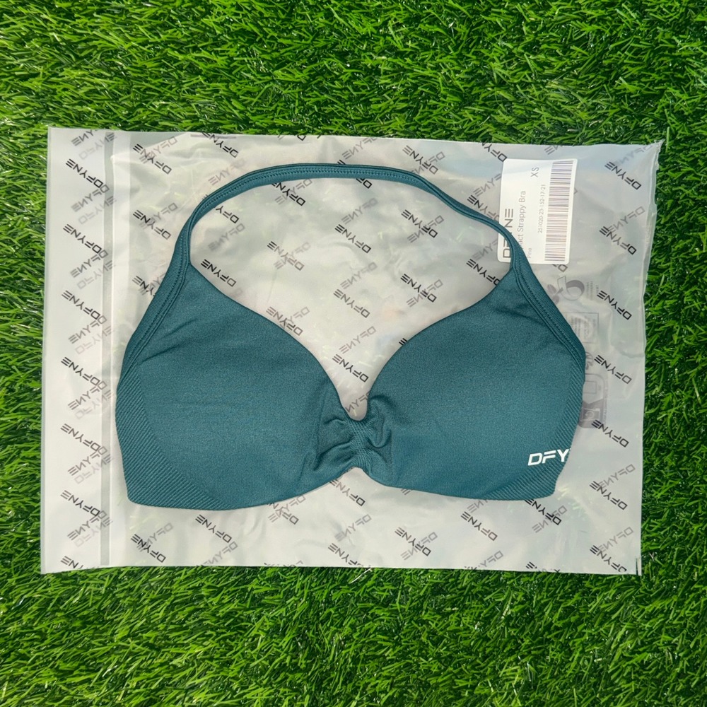 Dfyne impact strappy bra pine extra small